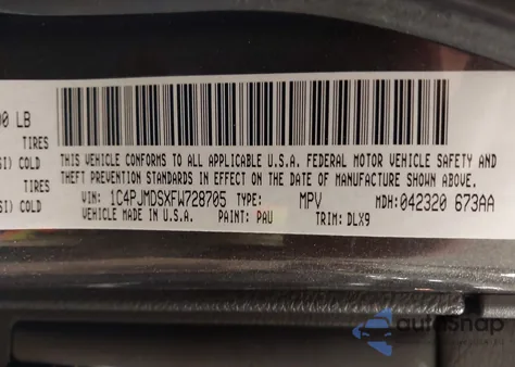 2015 Jeep Cherokee Limited z USA, uszkodzony, nr VIN 1C4PJMDSXFW728705